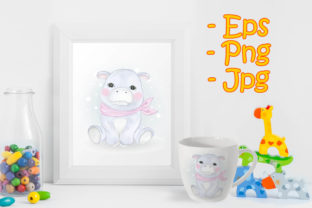 Baby Hippo Adorable Watercolor Illustrations Review