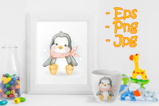 Baby Penguin Adorable Watercolor Illustrations