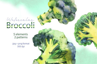 Broccoli Watercolor Cliparts & Illustrations