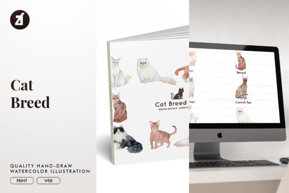 Cat Breed Set3 Illustrations for Blogs