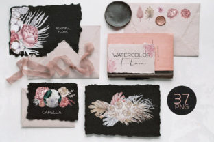 Contemporary Watercolor Floral Set & Illustrations