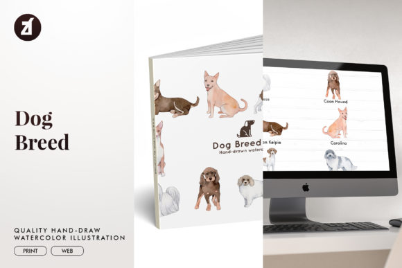 Dog Breed Set 6 Illustrations Review