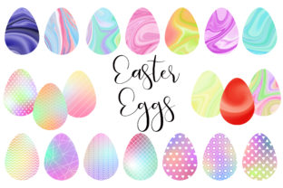 Easter Eggs Watercolor Clip Art & Illustrations