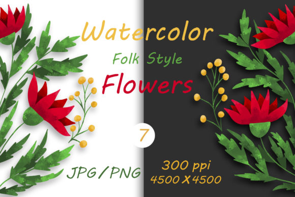 Folk Style Flowers: Hand Drawn Illustrations Review