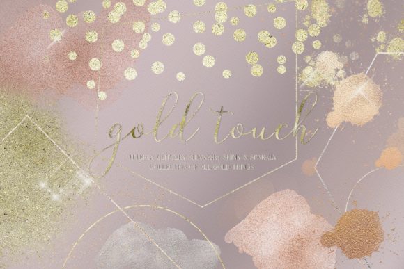 Gold Rose Gold Dust Confetti PNG Frames Review