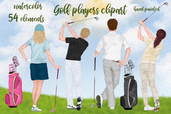 Golf Clipart Golfer Illustrations Review