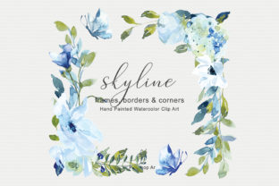 Light Blue Watercolor Flowers Frame Set Review