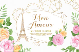 Mon Amour Watercolor Collection Illustrations