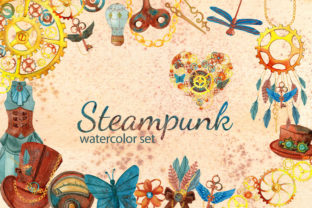 Steampunk Watercolor Clipart Set Review