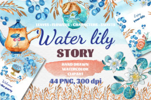 Water Lily Story - Watercolor Set & Illustrations