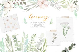 Watercolor Greenery Eucalyptus Set & Illustrations