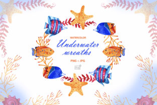 Watercolor Underwater Cliparts & Illustrations