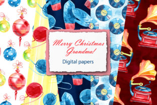 Watercolor Winter Digital Papers & Illustrations
